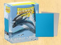 Dragon Shield Matte Dual Sky Blue and Silver 100ct