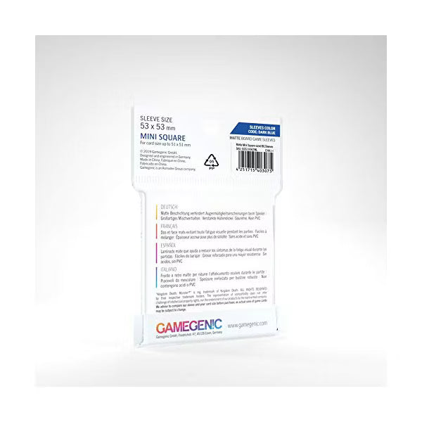 Gamegenic Matte Board Game Sleeves Mini Square 53x53 50ct