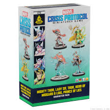 Marvel Crisis Protocol Mighty Thor, Lady Sif, Thor Hero of Midgard & Loki Prince of Lie