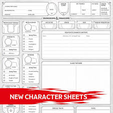 D&D Character Sheets 2024