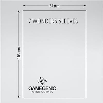 Gamegenic Prime Board Game sleeves 7 Wonders 67x103 80ct