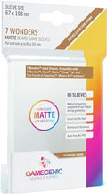 Gamgenic Matte Board Game Sleeves 7 Wonders 67x103 80ct