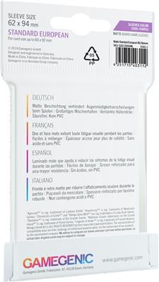 Gamegenic Matte Board Game Sleeves Standard European (62 x 94 mm) 50ct