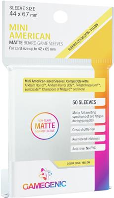 Gamegenic Matte Board Game Sleeves Mini American 44x67 50ct
