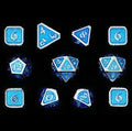 7ct Mythica Platinum Aquamarine Dice Set